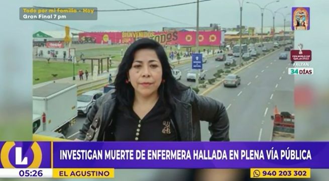 El Agustino: enfermera es hallada muerta en plena vía pública