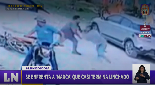 Iquitos: hombre se enfrenta a delincuente armado, casi linchado