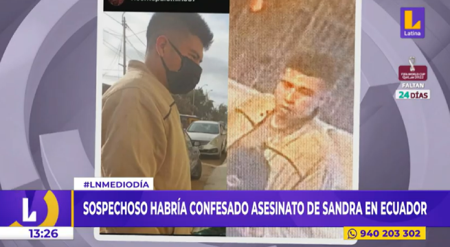 Feminicidio: pareja de peruana asesinada en Ecuador habría confesado su crimen