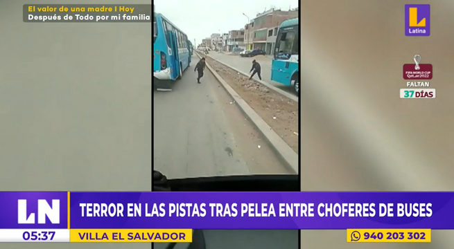 Terror en las pistas: choferes se enfrentan tras choque