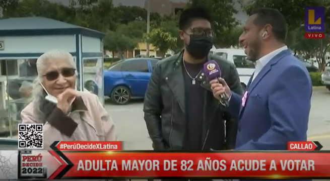 Elecciones 2022: Adulta mayor de 82 años acude a votar en el Callao