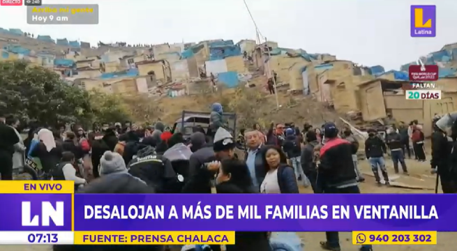 Ventanilla: PNP desaloja a más de mil personas que ocuparon terreno municipal