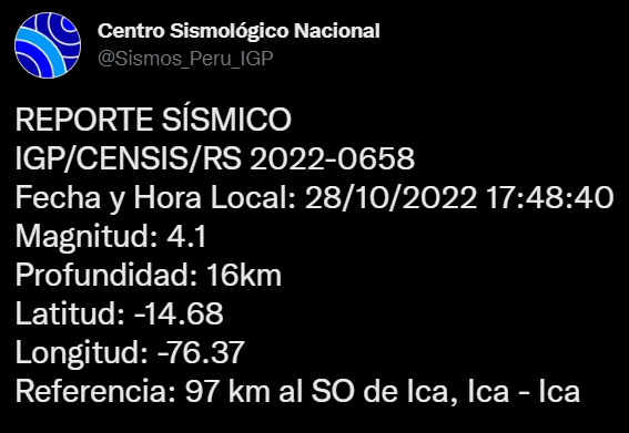 Sismo Ica