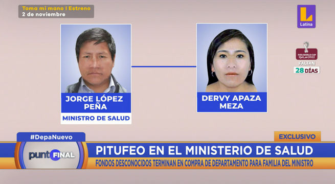 Ministro de Salud ordenó depósitos para adquirir departamento en Jesús María