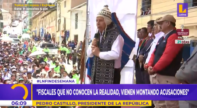 Pedro Castillo arremete contra la Fiscalía: 