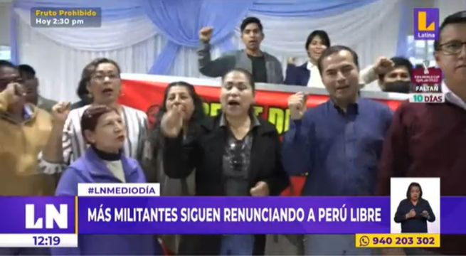 Perú libre: más militantes renuncian al partido