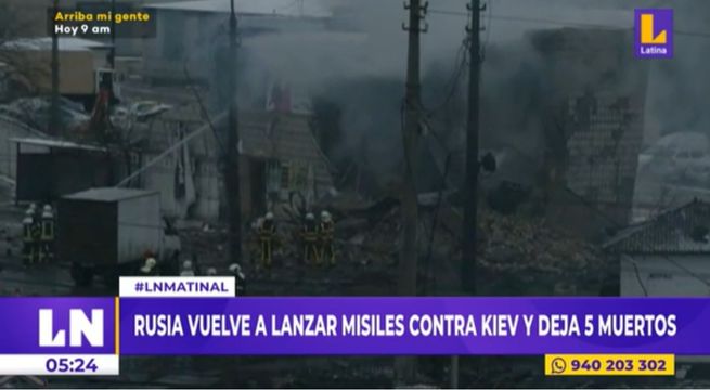 Rusia lanza un nuevo ataque con misiles a Ucrania y deja cinco muertos