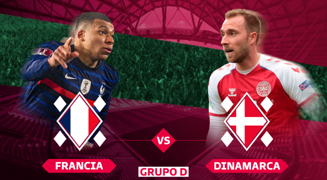 Francia y Dinamarca integran el Grupo D en el Mundial Qatar 2022.