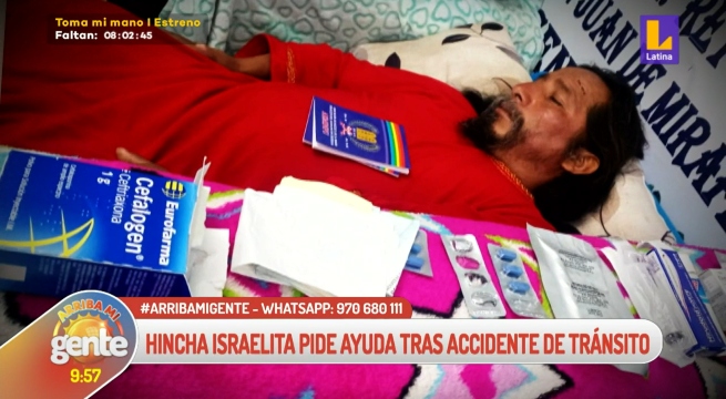 Hincha Israelita tiene miedo de perder su pierna tras sufrir un accidente de tránsito