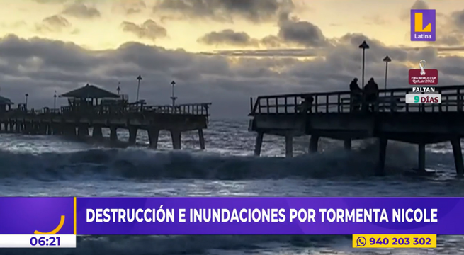 Huracán Nicole: peruano va de vacaciones a Florida y reporta los desastres