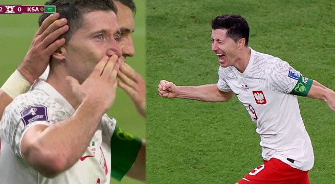 Conmovedor: Lewandowski rompió en llanto tras anotar su primer gol en los mundiales