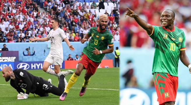 ¡Partidazo! Aboubakar y Choupo-Mouting le dieron el empate 3-3 de Camerún ante Serbia