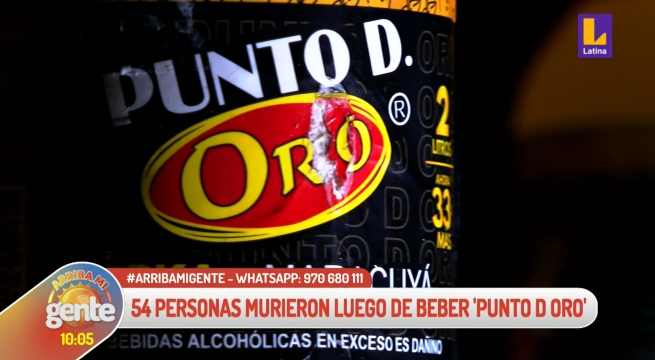 Más de 50 personas fallecen luego de tomar ‘Punto D Oro’
