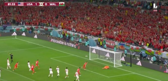 Gareth Bale anotó el primer gol de Gales en el Mundial de Qatar 2022