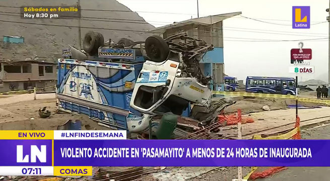 Emape sobre accidente en Pasamayito: 