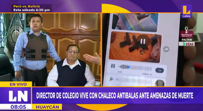 Director de colegio y su hijo viven con chaleco antibalas ante amenazas de muerte