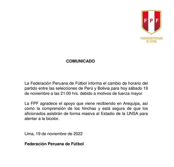 RESULTADO Y RESUMEN PERU VS BOLIVIA 2022