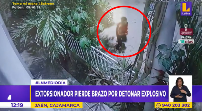 Jaén: extorsionador deja explosivo en vivienda, pero este detona en su mano