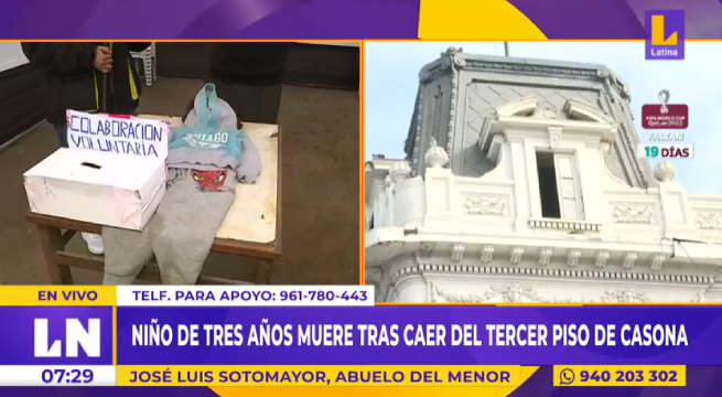 Centro de Lima: familia pide ayuda para sepelio de menor que falleció tras caer del tercer piso