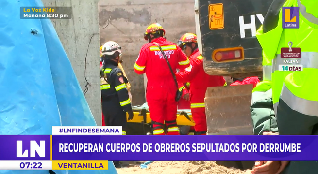 Ventanilla: recuperan cuerpos de obreros sepultados por derrumbe