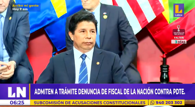Congreso: Subcomisión de Acusaciones admite a trámite denuncia contra Pedro Castillo