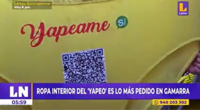 Gamarra: ropa interior con código QR para el 