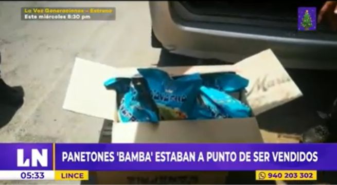 Lince: policía detiene la venta de más de 240 panetones 