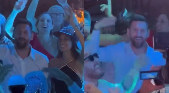 ¡Siguen los festejos! Lionel Messi es captado celebrando en un quinceañero