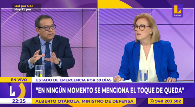 Ministro de Defensa explica que no hay toque de queda