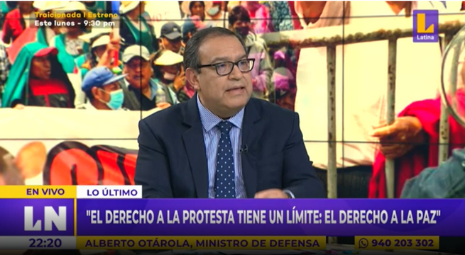 Ministro de Defensa sobre protestas: 