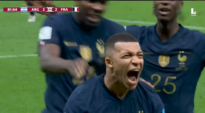 ¡EMPATÓ FRANCIA! Mbappé marcó un doblete y puso el 2-2 (VIDEO)