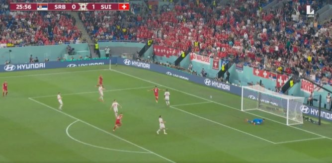 Mitrovic empató el partido tras anotar un gol para Serbia sobre Suiza