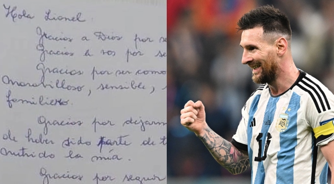 “Antes de morirme me gustaría abrazarlo”: La emotiva carta de la primera profesora de Messi 