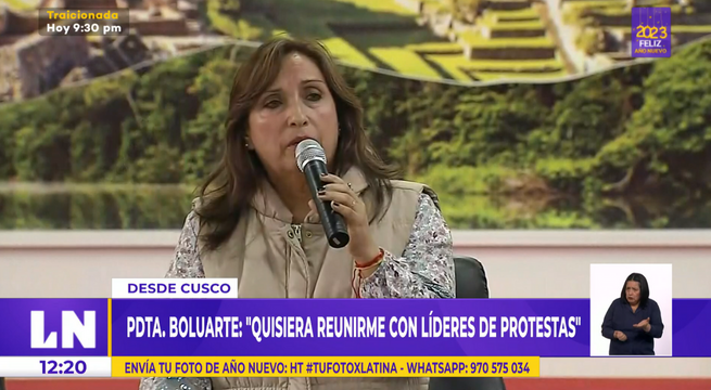 Dina Boluarte sobre marchas en su contra: 