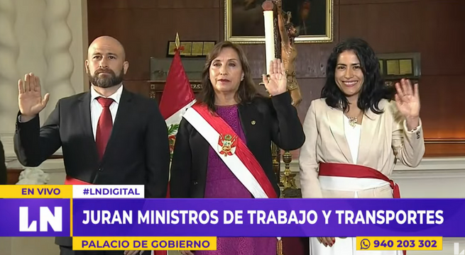 Dina Boluarte tomó juramento a nuevos ministros de Trabajo y Transportes