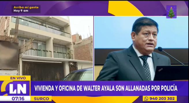 Allanan vivienda y oficina del exministro de Defensa, Walter Ayala