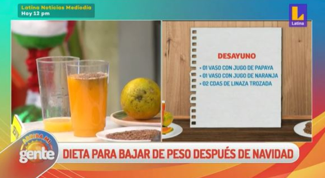 Arriba Mi Gente: Conoce la dieta para bajar de peso después de Navidad