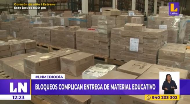 Bloqueos impiden entrega de material educativo, afectando a ocho millones de estudiantes
