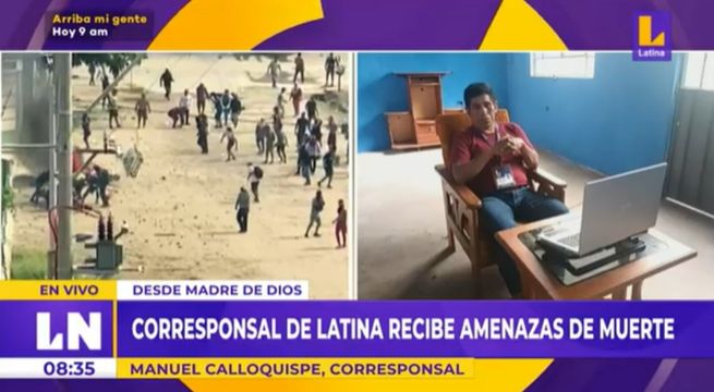 Manuel Calloquispe, nuestro corresponsal de Madre de Dios, es amenazado de muerte