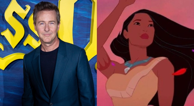 Edward Norton descubrió que es familiar de Pocahontas