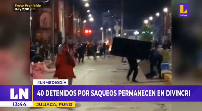 Puno: fueron detenidas 40 personas tras saqueos durante protestas