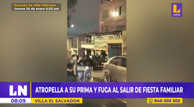 VES: sujeto atropelló a su prima y fuga luego de fiesta familiar