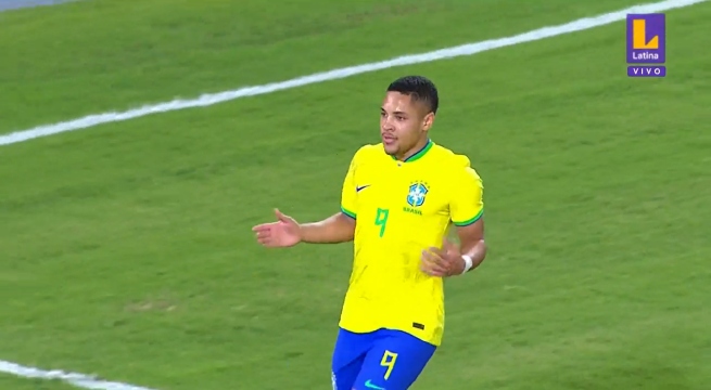 Perú vs. Brasil: Vitor Roque pone el 3-0 de penal y le da la victoria a la ‘canarinha’