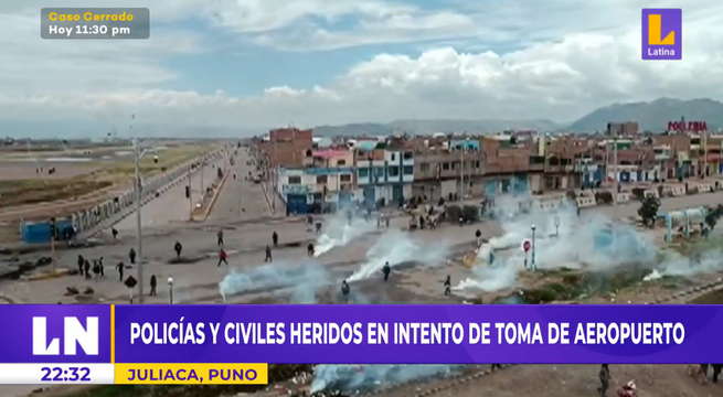 Puno: intentan tomar aeropuerto de Juliaca durante violentas manifestaciones