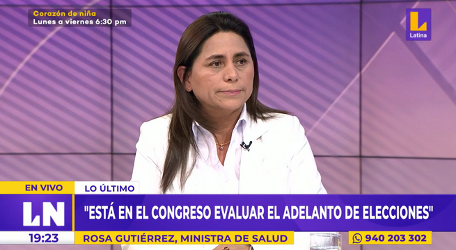 Ministra de Salud sobre adelanto de elecciones: 