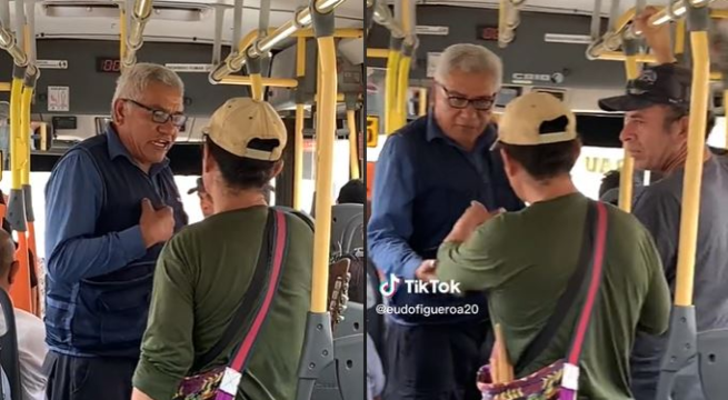 No le salió la jugada: Chofer pide a músico ambulante que pague su pasaje