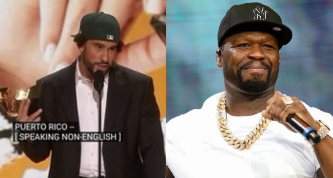 50 Cent arremete contra los Grammy por no subtitular a Bad Bunny: “Es el más grande de todos y no pueden pagar por los subtítulos”