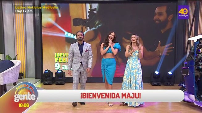 Arriba mi Gente: Así ingresó Maju Mantilla al set del programa