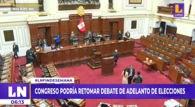 Congreso podría retomar debate de adelanto de elecciones