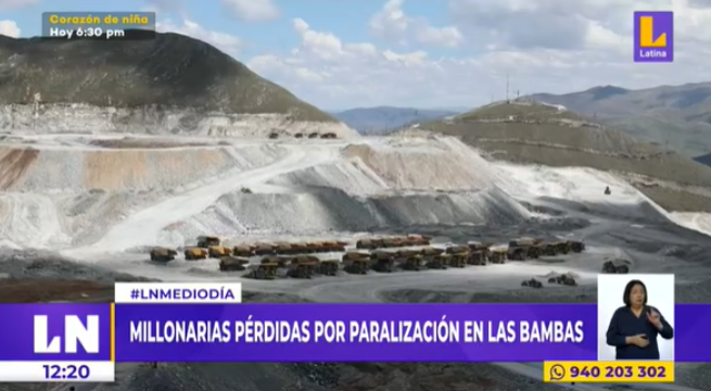 Las Bambas: millonarias pérdidas por paralización en el corredor minero